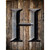 Letter H Metal Novelty Parking Sign