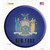 New York State Flag Novelty Circle Sticker Decal