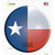 Texas State Flag Novelty Circle Sticker Decal