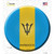 Barbados Country Novelty Circle Sticker Decal