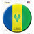 St Vincent Grenadines Country Novelty Circle Sticker Decal