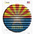 Arizona Flag Corrugated Novelty Circle Sticker Decal