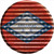 Arkansas Flag Corrugated Novelty Circle Sticker Decal