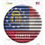 Georgia Flag Corrugated Novelty Circle Sticker Decal