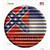 Mississippi Flag Corrugated Novelty Circle Sticker Decal