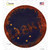 Alaska Rusty Stamped Novelty Circle Sticker Decal