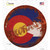 Colorado Rusty Stamped Novelty Circle Sticker Decal