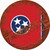 Tennessee Rusty Stamped Novelty Circle Sticker Decal