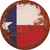 Texas Rusty Stamped Novelty Circle Sticker Decal