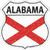 Alabama Flag Novelty Highway Shield Sticker Decal