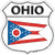 Ohio Flag Novelty Highway Shield Sticker Decal