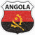 Angola Flag Novelty Highway Shield Sticker Decal