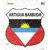 Antigua Barbuda Flag Novelty Highway Shield Sticker Decal