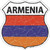 Armenia Flag Novelty Highway Shield Sticker Decal