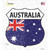 Australia Flag Novelty Highway Shield Sticker Decal