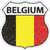 Belgium Flag Novelty Highway Shield Sticker Decal