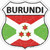 Burundi Flag Novelty Highway Shield Sticker Decal