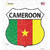 Cameroon Flag Novelty Highway Shield Sticker Decal