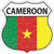 Cameroon Flag Novelty Highway Shield Sticker Decal