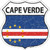 Cape Verde Flag Novelty Highway Shield Sticker Decal