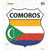 Comoros Flag Novelty Highway Shield Sticker Decal