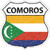 Comoros Flag Novelty Highway Shield Sticker Decal