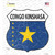 Congo Kinshasa Flag Novelty Highway Shield Sticker Decal