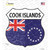 Cook Islands Flag Novelty Highway Shield Sticker Decal