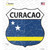 Curacao Flag Novelty Highway Shield Sticker Decal
