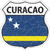 Curacao Flag Novelty Highway Shield Sticker Decal