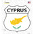 Cyprus Flag Novelty Highway Shield Sticker Decal