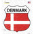 Denmark Flag Novelty Highway Shield Sticker Decal