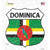 Dominica Flag Novelty Highway Shield Sticker Decal