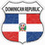 Dominican Republic Flag Novelty Highway Shield Sticker Decal