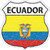 Ecuador Flag Novelty Highway Shield Sticker Decal