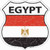 Egypt Flag Novelty Highway Shield Sticker Decal