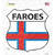 Faroes Flag Novelty Highway Shield Sticker Decal