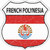 French Polynesia Flag Novelty Highway Shield Sticker Decal