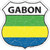 Gabon Flag Novelty Highway Shield Sticker Decal
