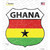 Ghana Flag Novelty Highway Shield Sticker Decal