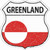 Greenland Flag Novelty Highway Shield Sticker Decal