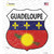 Guadeloupe Flag Novelty Highway Shield Sticker Decal