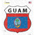 Guam Flag Novelty Highway Shield Sticker Decal