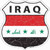 Iraq Flag Novelty Highway Shield Sticker Decal