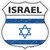 Israel Flag Novelty Highway Shield Sticker Decal