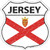 Jersey Flag Novelty Highway Shield Sticker Decal