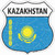 Kazakhstan Flag Novelty Highway Shield Sticker Decal