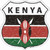 Kenya Flag Novelty Highway Shield Sticker Decal