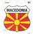 Macedonia Flag Novelty Highway Shield Sticker Decal