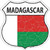 Madagascar Flag Novelty Highway Shield Sticker Decal